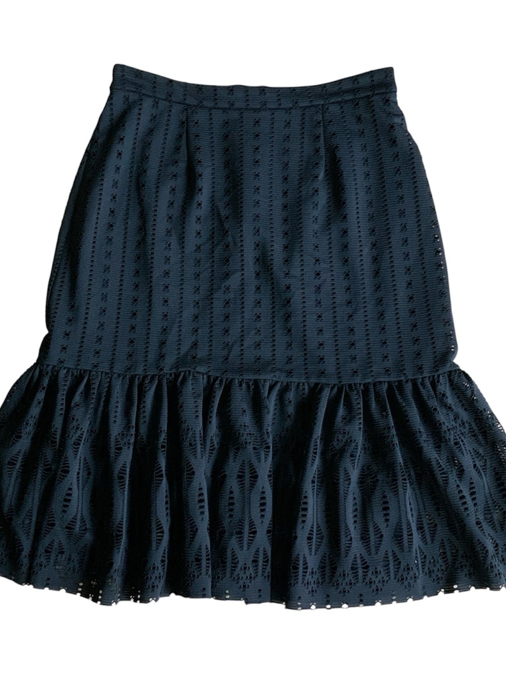 Anthropologie Moulinette Soeurs Black Eyelet Tiered Midi Skirt S Mermaid Boho